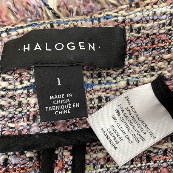 Halogen Jacket Blazer Womens Large Pink Full Zip Snap Pockets - Picture 13 of 17